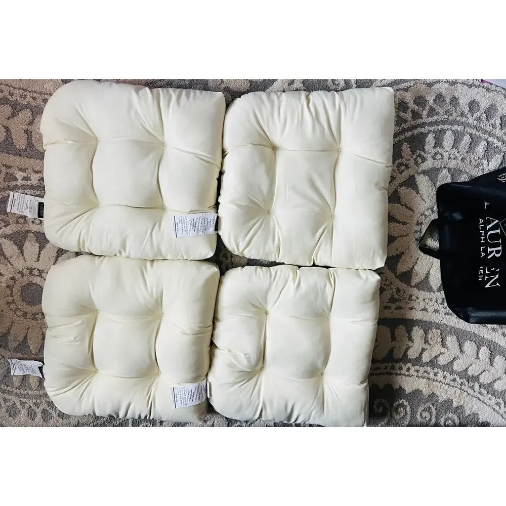 NWT❤️Lauren Ralph Lauren Indoor-Outdoor Reversible Patio 4 Seat Cushion Set